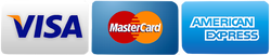 Accepted cards include Visa, Mastercard, American Express and Discover